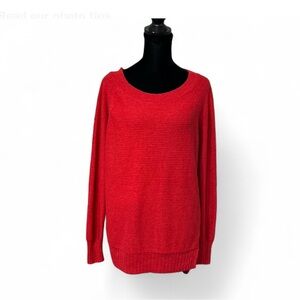 OLD NAVY Red Crew Neck Sweater with Scoop Neck and Long Sleeves L,Good Cindition